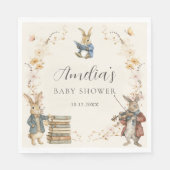 Storybook New Chapter Baby Shower Paper Napkin Serviette (Vorderseite)