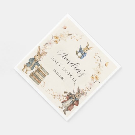 Storybook New Chapter Baby Shower Paper Napkin Serviette (Ecke)