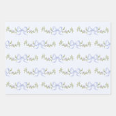 Storybook New Chapter Blue Bow Baby Boy Dusche Geschenkpapier Set (Vorderseite)