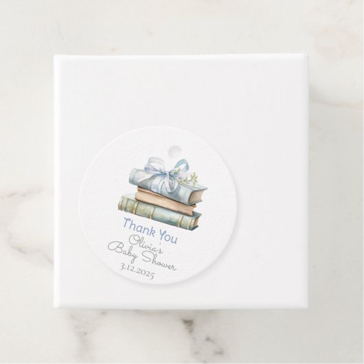 Storybook New Chapter Blue bow Vielen Dank Geschenkanhänger (Beispiel)