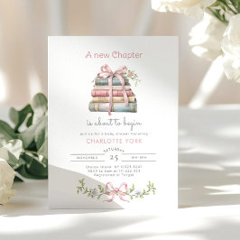 Storybook New Chapter Bow Mädchen Dusche Einladung