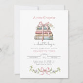 Storybook New Chapter Bow Mädchen Dusche Einladung (Vorderseite)