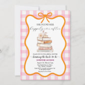 Storybook 'New Chapter' QR Code Bridal Shower Einladung (Vorderseite)