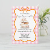 Storybook 'New Chapter' QR Code Bridal Shower Einladung (Stehend Vorderseite)