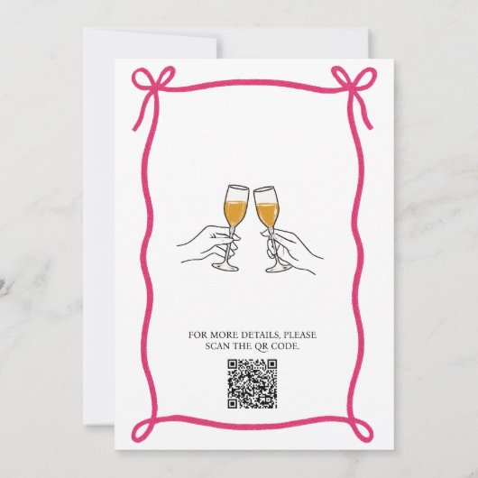 Storybook 'New Chapter' QR Code Bridal Shower Einladung (Rückseite)