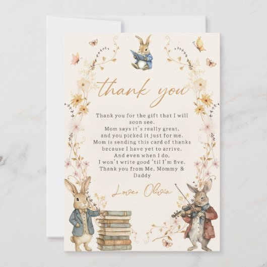 Storybook New Chapter Will Begin Thank You Card Dankeskarte (Vorderseite)