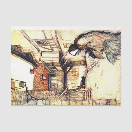 Storybook Old Lady Vintages Dekoupage Tissue Seidenpapier (Vorderseite)