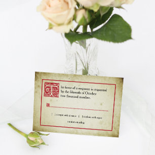 Storybook Page   Vintag Märchenhochzeit RSVP Karte