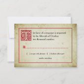 Storybook Page | Vintag Märchenhochzeit RSVP Karte (Vorderseite)