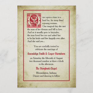 Storybook Page   Vintage Märchenhochzeit Einladung