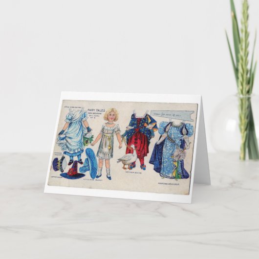 Storybook Paper Doll, Grußkarte Karte (Vorderseite)