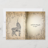 Storybook Perfect Unicorn Baby Girl Dusche Einladung (Rückseite)