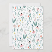 Storybook Pink Floral Girl Drive by Baby Shower Einladung (Rückseite)