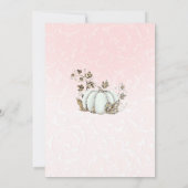 Storybook Pink White Pumpkin Fairy Tale Bridal Einladung (Rückseite)