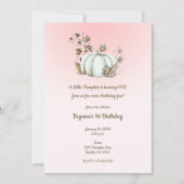 Storybook Pink White Pumpkin Fairytale 1. Einladung (Vorderseite)