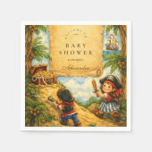 Storybook Pirate Adventure Baby Shower Serviette (Vorderseite)