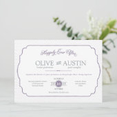 Storybook Romance Wedding Einladung (Stehend Vorderseite)