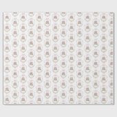 Storybook Rosa Bow Neues Kapitel Babydusche Geschenkpapier (Flach)