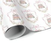 Storybook Rosa Bow Neues Kapitel Babydusche Geschenkpapier (Rolleneckpunkt)