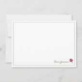 Storybook Rot und Grün Pilz Flat Note Card Einladung (Vorderseite)