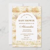 Storybook Safari Animals Baby Shower Einladung (Vorderseite)