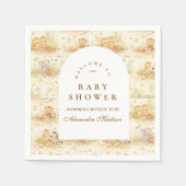 Storybook-Safari-Tiere Baby Shower Serviette (Vorderseite)