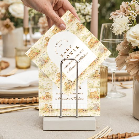 Storybook-Safari-Tiere Baby Shower Serviette