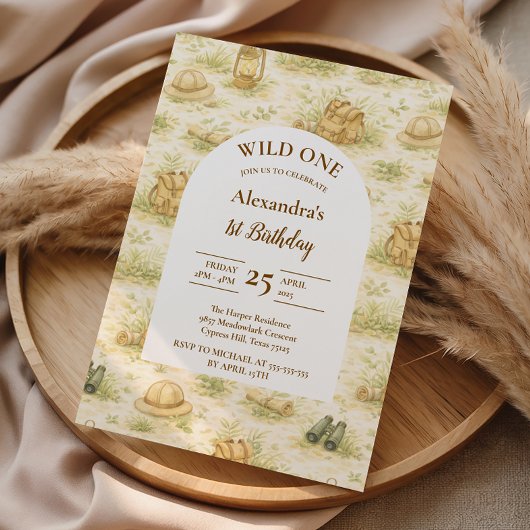Storybook Safari Wild One First Birthday Einladung