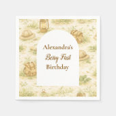 Storybook Safari Wild One First Birthday Serviette (Vorderseite)