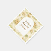 Storybook Safari Wild One First Birthday Serviette (Ecke)