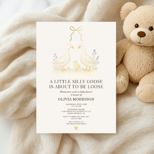 Storybook Silly Goose Baby Shower Invitation Einladung