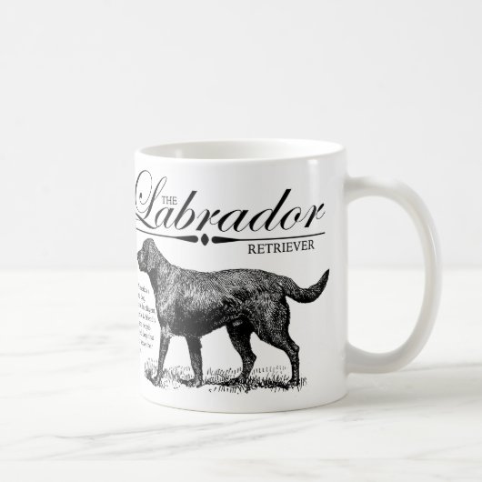 Storybook Style Vintag Labrador Kaffeetasse (Rechts)