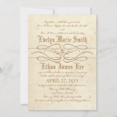 Storybook Swirl Hochzeit Einladung (Vorderseite)