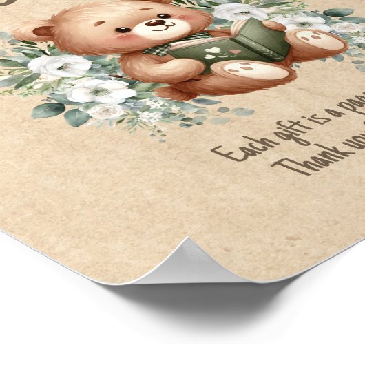 Storybook Teddy Bärenkarten Geschenke Babydusche Poster (Ecke)