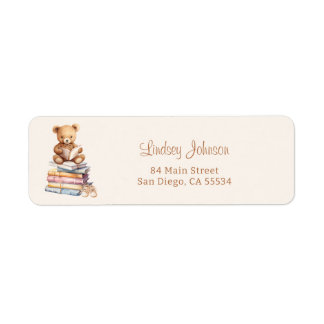 Storybook Teddy Bear Baby Shower Return Address