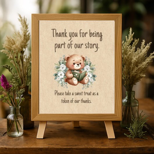 Storybook Teddy Bear Guest Shower Favoriten Poster
