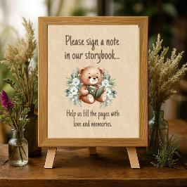 Storybook Teddy Bear Guestbook Poster