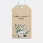 Storybook Teddy Bear Vintag Books Baby Geschenkanhänger (Rückseite)