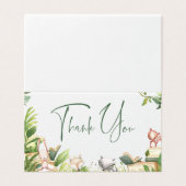 Storybook Themed Baby Dusche Danke Karte (Außenseite Aufgefaltet)