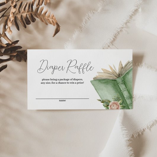 Storybook Themed New Chapter Diaper Raffle Begleitkarte