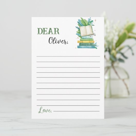 Storybook Time Capsule Note Card Dankeskarte (Stehend Vorderseite)