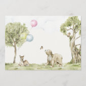 Storybook Treehouse Bearly Wait Baby Shower Einladung (Rückseite)