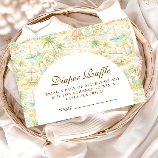 Storybook Tropical Animals Diapper Raffle Begleitkarte