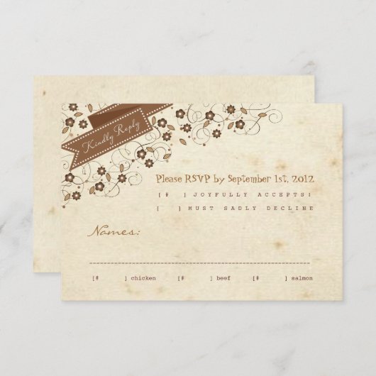 Storybook UAWG Response Card RSVP Karte (Vorne/Hinten)