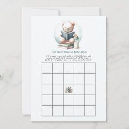 Storybook Unsere nächste Kapitel-Baby-Shower-Bingo Einladung