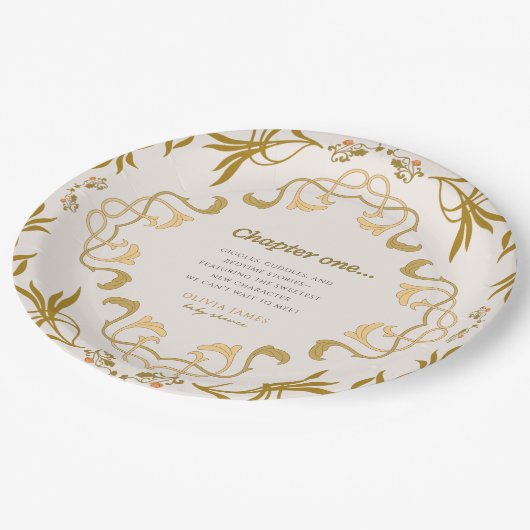 Storybook unsere nächste Kapitel Märchendusche Pappteller (Schrägansicht)