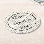 Storybook-Untersetzer - einst Runder Pappuntersetzer (Angewinkelt)