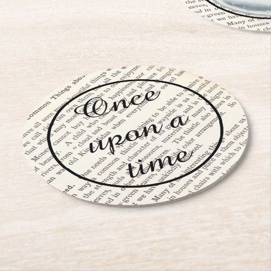 Storybook-Untersetzer - einst Runder Pappuntersetzer (Angewinkelt)