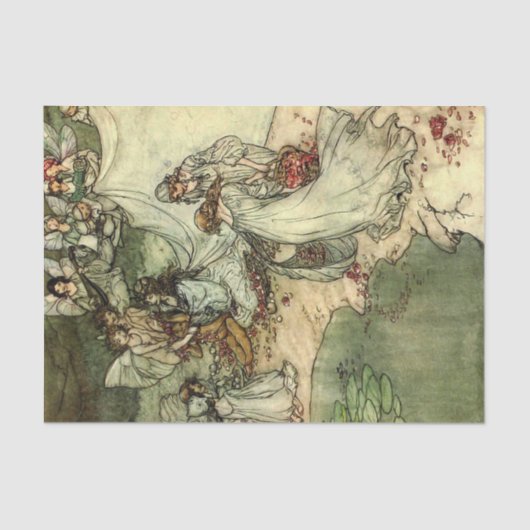 Storybook Vintag Ladys Decoupage Tissue Paper Seidenpapier (Vorderseite)