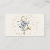 Storybook Vintage Duck Diaper Raffle Begleitkarte (Rückseite)